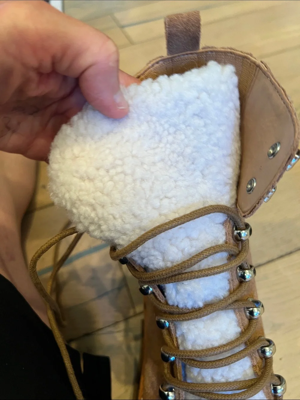 Marc Fisher Suede Lace-Up Hiking Boots in Tan Brown